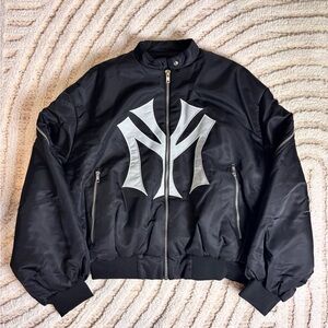 Mowalola NY Logo Bomber Jacket – Black – Size L
